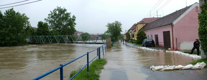 Historické povodně Olšava Kunovice